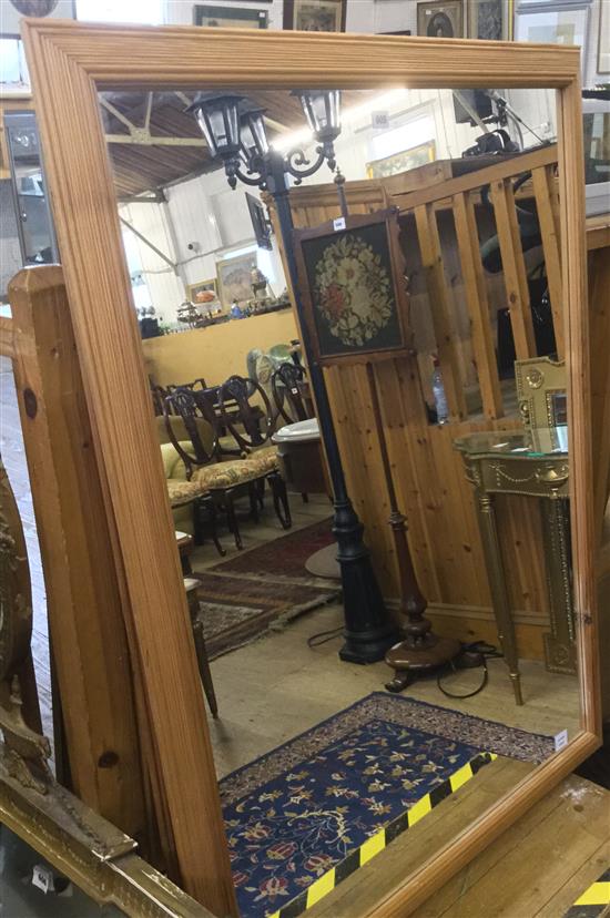 Pair large pine mirrors